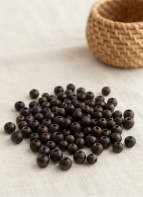 Natural  Dark Coffee Brown Beads 6to11mm Round Wooden  Beads for Easter Bracelet Prayer Jewelry Home Decor