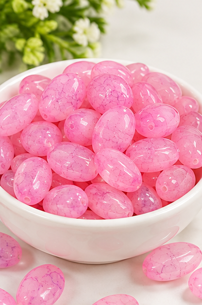 12mm Acrylic Oval Shape Bead for making Jewellery