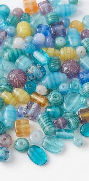 Mixed Shapes & Colors Lampwork Loose Beads for Jewellery Making