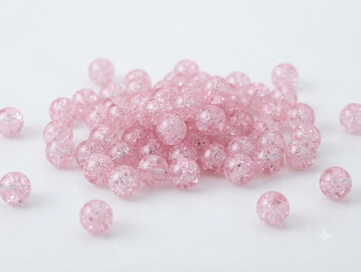 Crackle  Glass Beads, 8mm Beads, For Making Jewellery & DIY