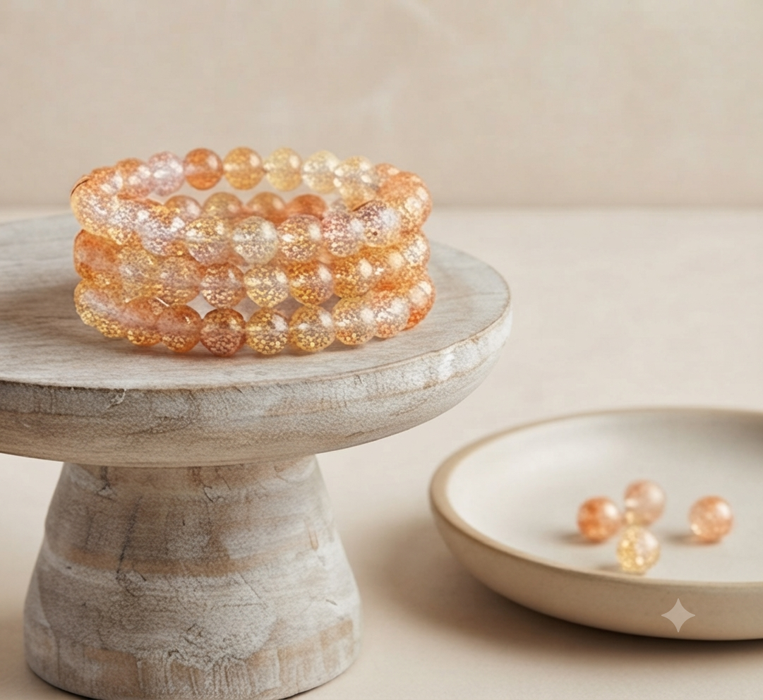 Crackle Double Color  Glass Beads|8mm Round| 500 Pieces, for DIY