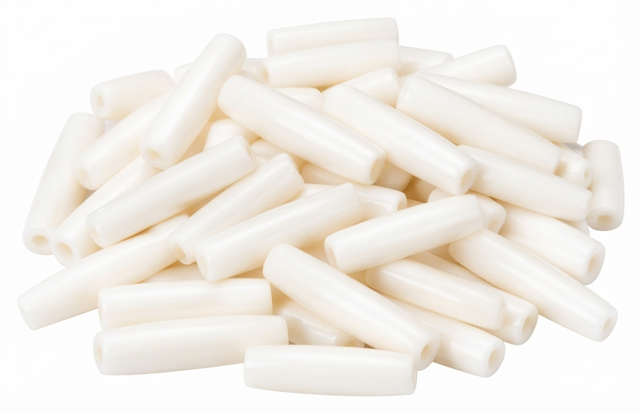 White Bone Beads Pipe|1 Inch For DIY