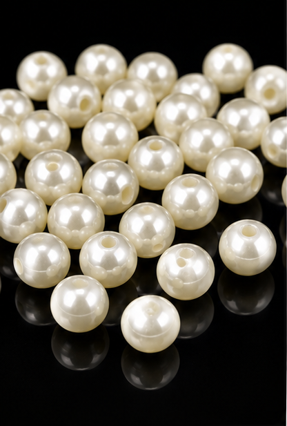 5mm White Pearls Beads, Shiny Moti for Jewelry, Earring, Necklace, Bracelet Making