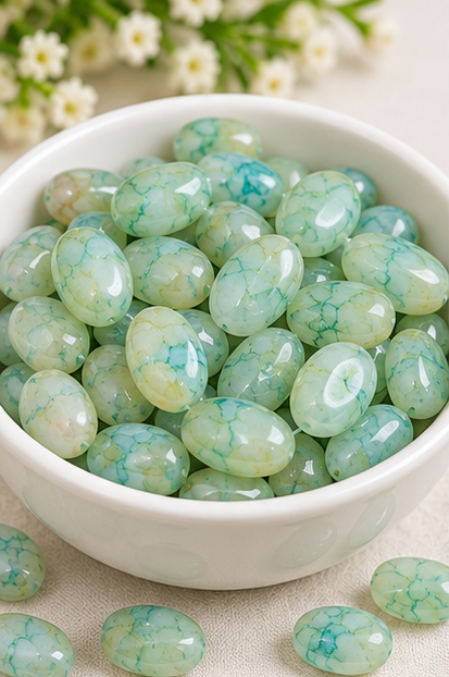 12mm Acrylic Oval Shape Bead for making Jewellery