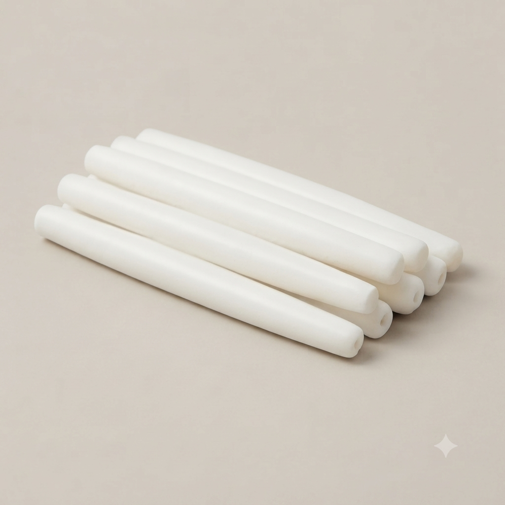 White  Bone Beads Pipe|4 Inch For DIY
