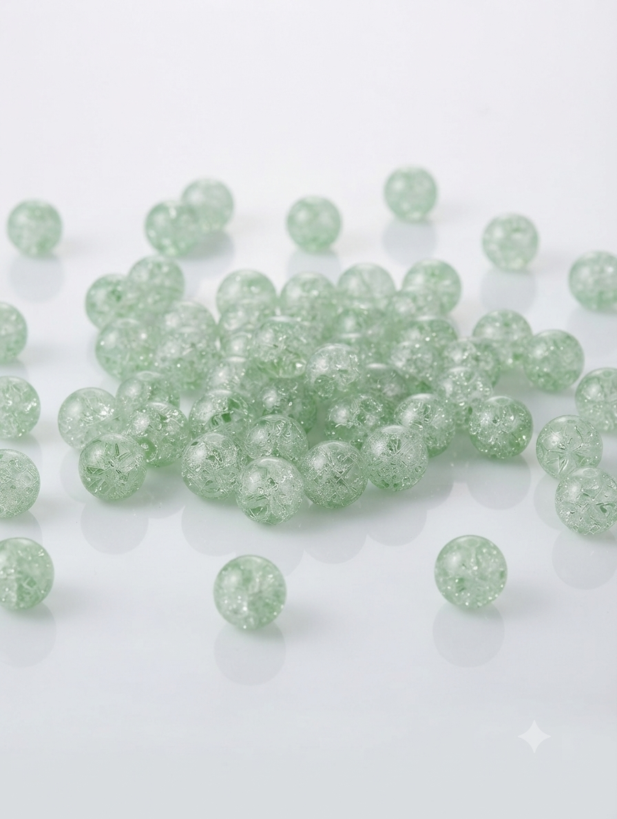 Crackle  Glass Beads, 8mm Beads, For Making Jewellery & DIY