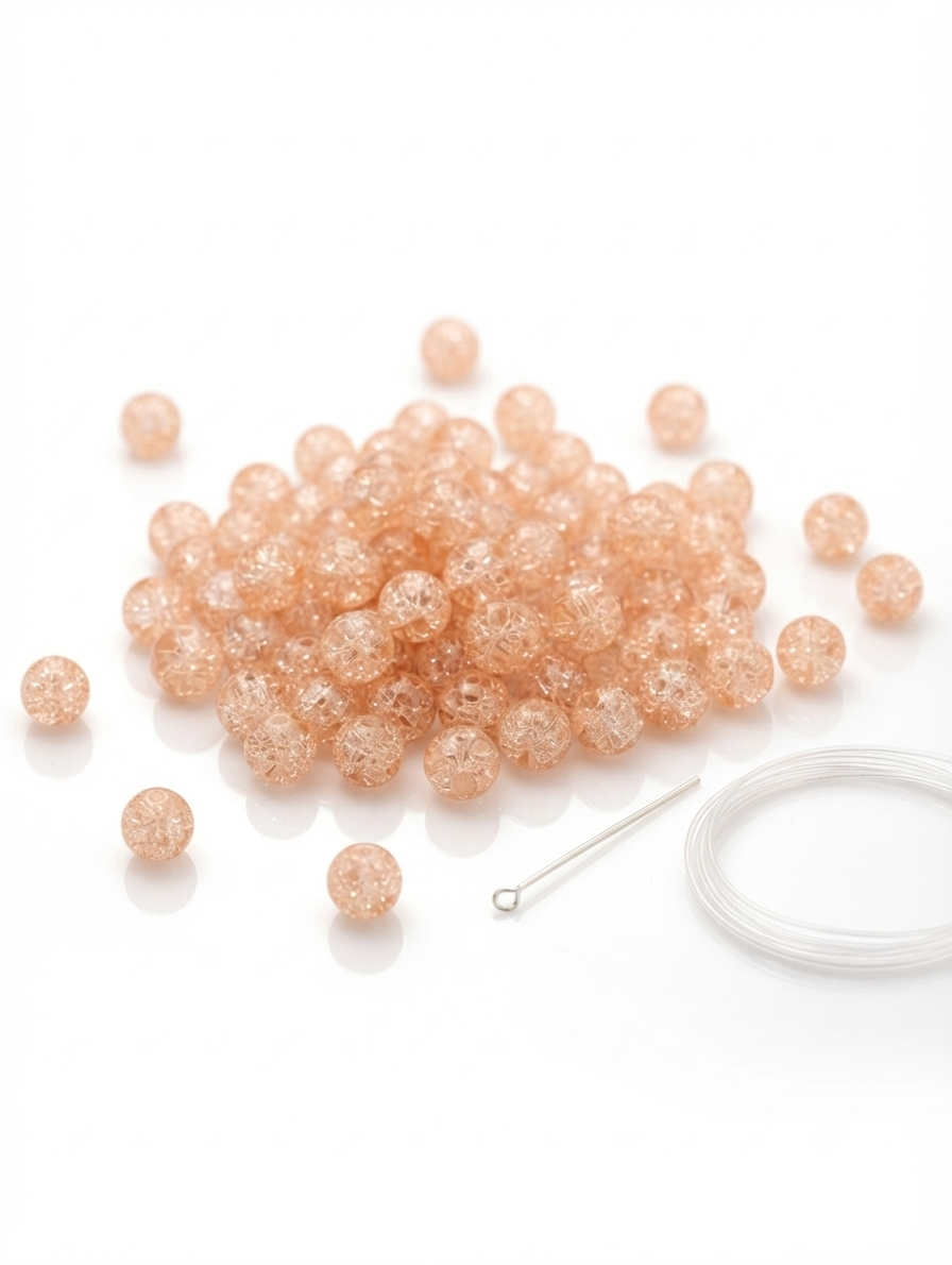 Crackle  Glass Beads, 8mm Beads, For Making Jewellery & DIY