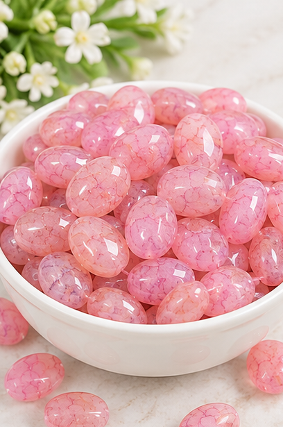 12mm Acrylic Oval Shape Bead for making Jewellery
