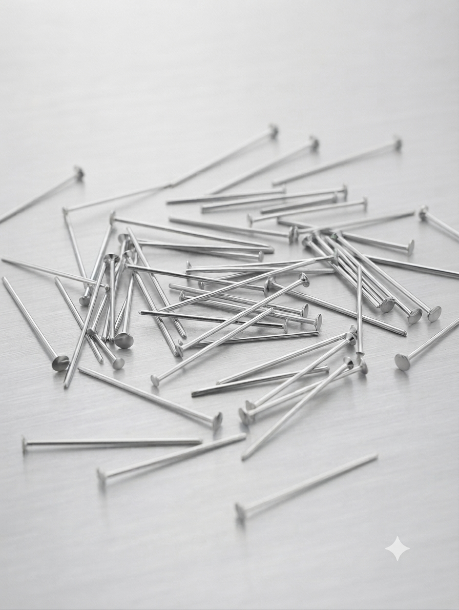 Jewellery Making | Flat Head Pins for Earrings, Necklace, Beading, DIY Craft .